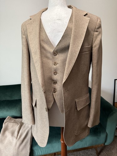 Levi’s Action 3-Teiler Anzug Sta-Prest Vintage Blazer Hose Weste 38R 