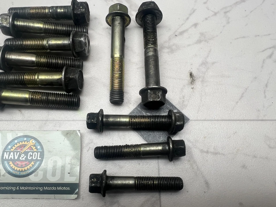 90-05 Mazda Miata OEM Transmisión Campana Carcasa Pernos Juego Arranque Completo Foto 3 de 3