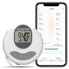 RENPHO Smart Tape Measure with App, Bluetooth Body Measuring Tape for Bodybuilde
