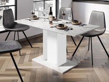 Small Dining Table Extendable 100 - 140 cm WOOD MINI Modern Design Easy to Clean