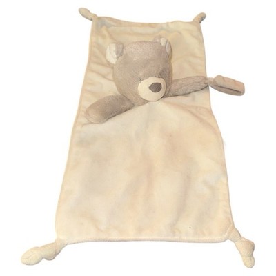 Carters Bear Baby Lovey Security Blanket Plush Rattle Pacifier Holder Knotted