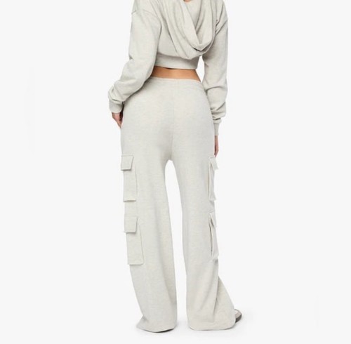 We Wore What Cargo Sweat Pants Fleece XXS Heather Grey - Picture 2 of 5