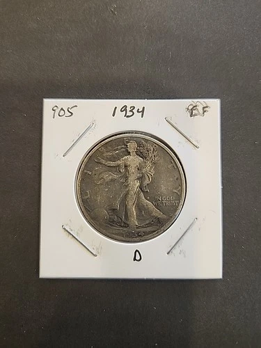 1934-D Walking Liberty Half Dollar XF Condition