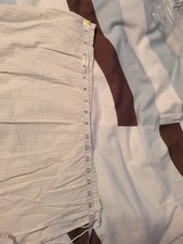 Antique Petticoat Slip Skirt 33 Waist 31 Long White Cotton - Small Marks