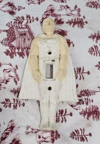Vintage MCM Ceramic Superman Light Switch Cover DC Comic Books