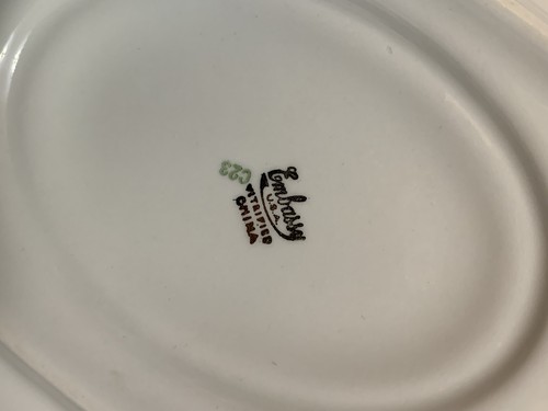 Embassy USA Vitrified China Sauce Gravy Boat Attached Underplate Two Sided READ - Picture 8 of 17