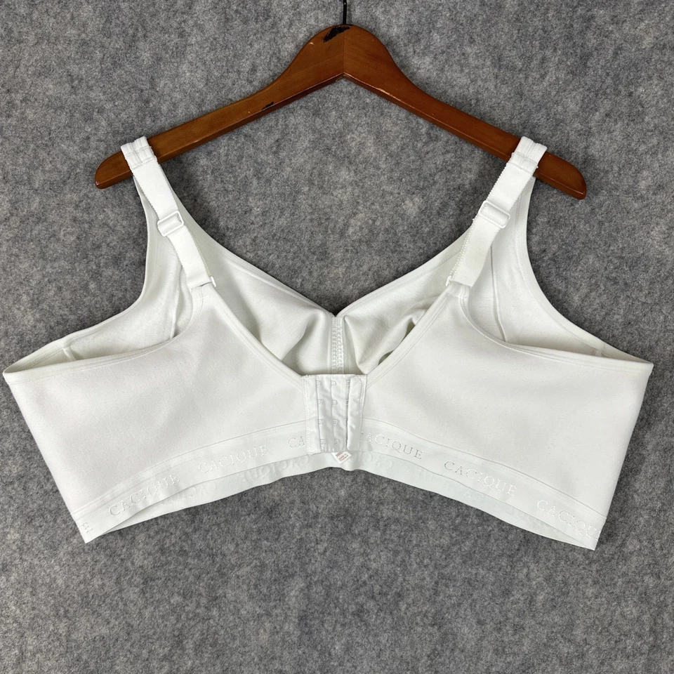 Sujetador Cacique Sin Forro Cobertura Completa Sin Alambres Talla 50DDD Blanco Usado en Excelente Condición Foto 2 de 4
