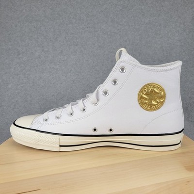 Converse CONS Chuck Taylor All Star High Top White Leather Gold A11940C Mens 13