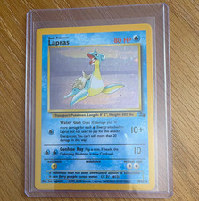 Pokémon TCG Lapras 10/62 Fossil Unlimited Holo Rare English 1999 WotC 80 HP