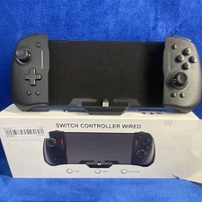 YS45 Wired Controller Black Turbo Function LED Lighting for Nintendo Switch