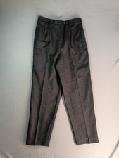 Vintage Talbots Womens Pants 10 Dark Gray Trousers Wool Lined Pleated USA