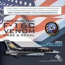 F-16C Fighter Camouflage Die-cut Mask & Decals for 1/48 Tamiya 61098/61101