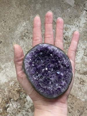 255g Purple Amethyst Geode Cluster Mineral Specimen Display Piece