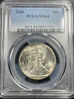 1941-P Walking Liberty Half Dollar 50c PCGS MS64 Bright White