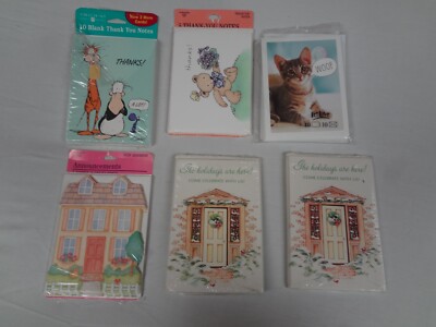 VINTAGE GREETING CARD PACKS 6 PACKS TOTAL SOME STILL SEALED