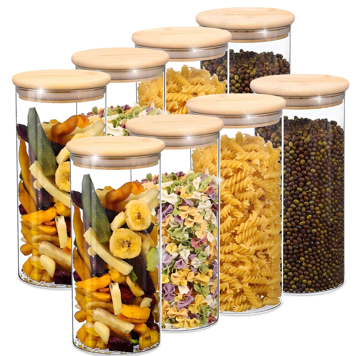 4 x Vorratsglas Vorratsgläser aus Glas Einmachgläser Gewürzgläser Gewürzdose