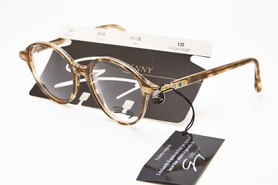 GENNY 161 Gold Turtle Oval Frame Fashion Glasses Vintage 80s Women