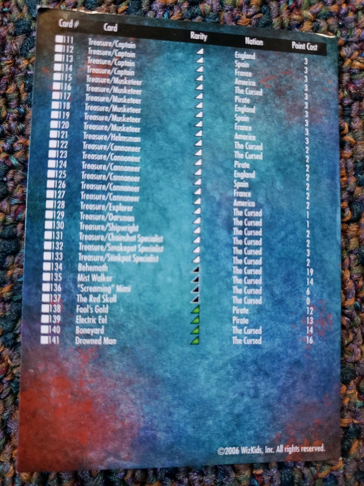 Wizkids Pirates CSG Singles - Cartas de maldición de Davy Jones Foto 4 de 4