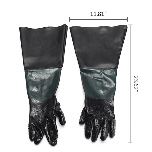 24"x8" Replacement Labour Protection Gloves For Sand Blasting Cabinet Sandblast - Picture 7 of 9