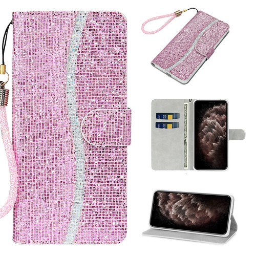 Girl Bling Leather Flip Wallet Case For iPhone 16 Pro Max/15/14/13/12/11/XS Max - Picture 13 of 28