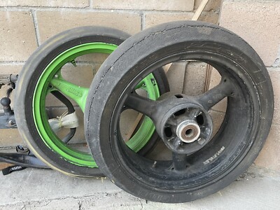 03 04 Kawasaki 636 ZX 6 Front Wheel Rim Tire OEM Straight for sale