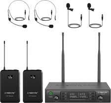 Phenyx Pro Dual Wireless Microphone System W/ 2x100 Uhf Frequencies Uhf Frequenc