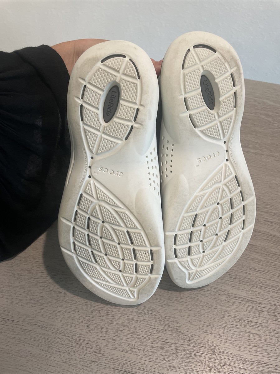 まるとみ Crocs 206715 LiteRide 360 Pacer Mens Size 8 White Rubber