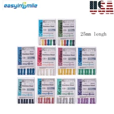 Endodontic Hand files Dental Endo Root canal K files Stainless Steel#6/8/10 25MM