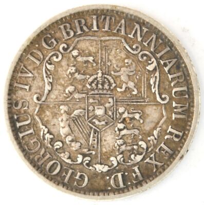 1822/1 British West Indies 1/4 Quarter Dollar 0.8920 Silver Coin