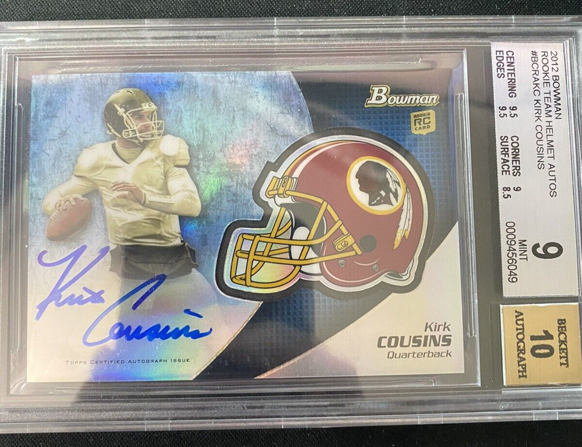 Kirk Cousins Bowman Rookie Team Helmet Autographs #KC Base