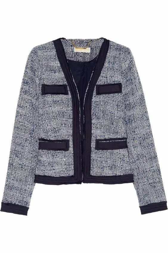 Michael Kors navy box style tweed jacket. UK size 8