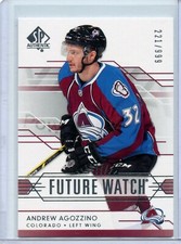  2014-15 SP Authentic #258 Andrew Agozzino RC 221/999