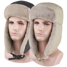 Winter Plush Warm Hat Windproof Full Hood Earflap Hat Cold Proof Ski Hunting Hat