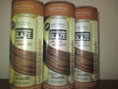 Lot of 3 John Frieda Luminous Color Glaze Amber to Maple