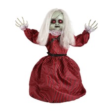 SPOOKY DOLL HALLOWEEN ANIMATED DECORATION ANIMATRONIC LIGHTS SOUNDS MOVEMENT
