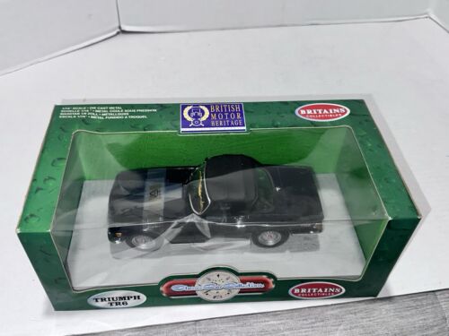 Coche diecast raro escala 1/18 Triumph Tr6 negro Gran Bretaña/ERTL # 7898 SIN USAR, EN CAJA - Imagen 7 de 15