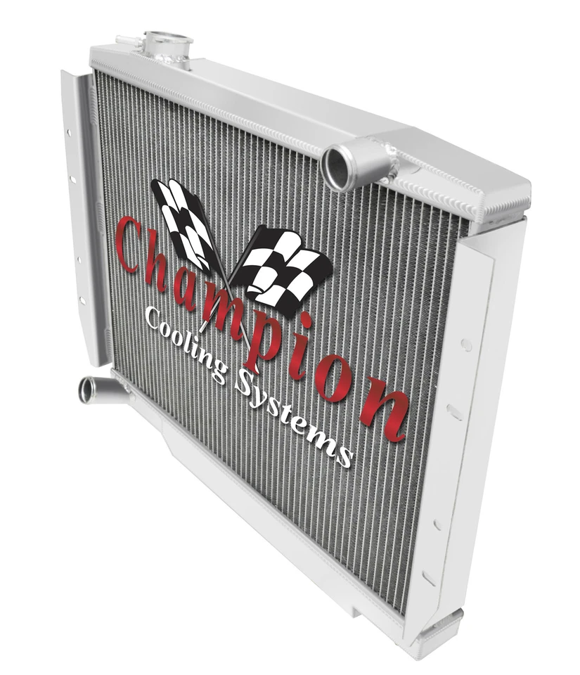 ER Champion 2 Row Radiator W/ 2 12" Fans and Shroud for 1981 - 1986 Jeep CJ7 - Изображение 3 из 4