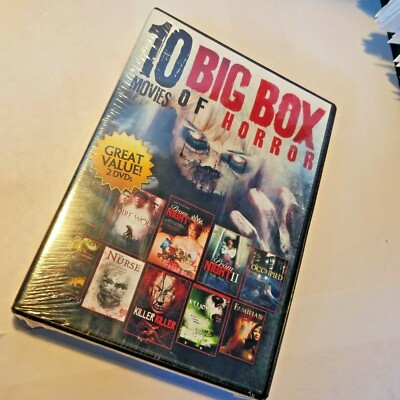 10 Big Box Of Horror Movies DVD 2-Disc 2014 Prom Night, Dire Wolf