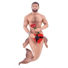 December Diamonds 55-55432 Merman Ornament Rosebud