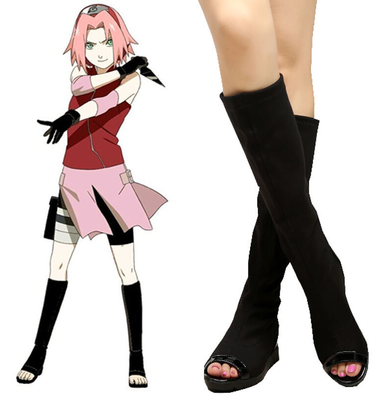 Naruto Hinata Haruno Sakura Cosplay Shoe Ninja Boots Women Naruto Hinata Haruno Sakura Cosplay Shoe Ninja Boots Women