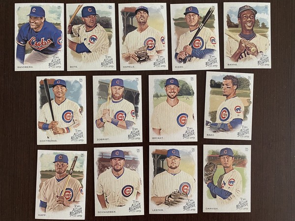 Chicago Cubs 2019 Topps Allen & Ginter 13 base cards lot