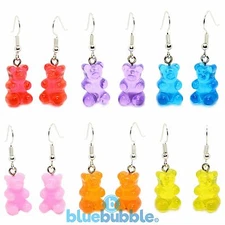 Bluebubble MY SWEET SHOP Gummy Bear Earrings Sweet Novelty Cute Kitsch Kawaii 