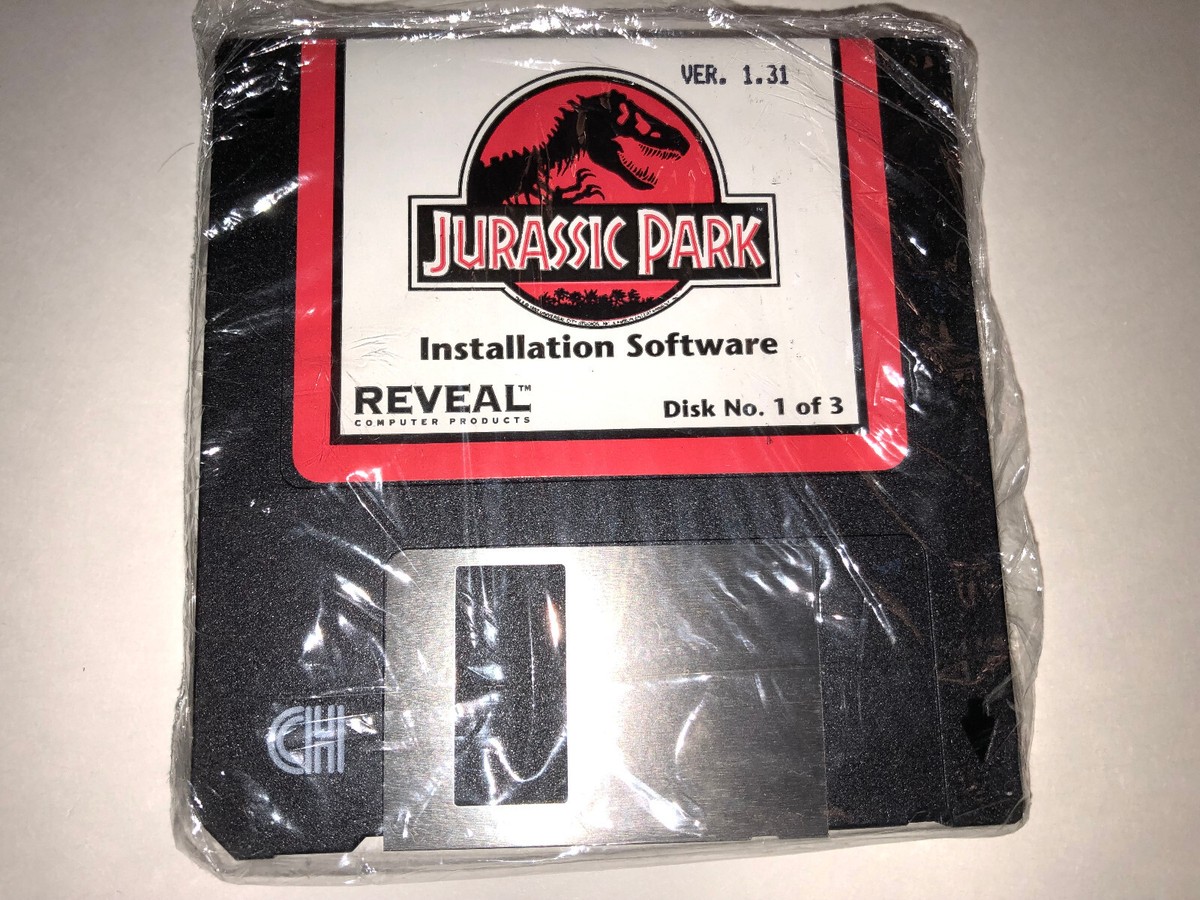 Jurassic Park 1.31 REVEAL Software RARE NEW SEALED PC 3.5