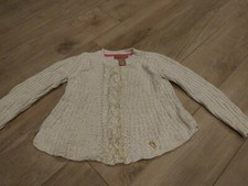 Kaisely Girls Ivory/Gold Cable Knit Sweater Sz M(10/12)