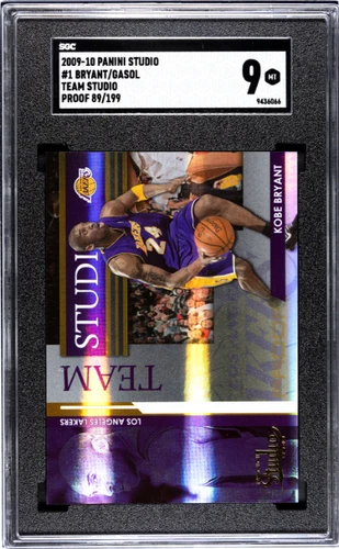 2009-10 Panini Studio #1 Kobe Bryant / Gasol Team Studio Proof #/199 MINT SGC 9