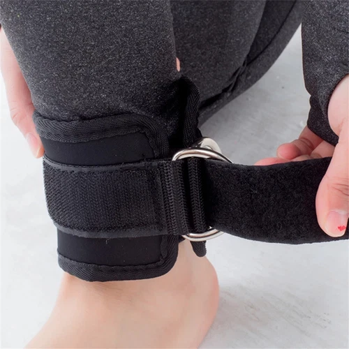D-Ring Ankle Cuffs Leg Strength Trainer Cable Ankle Straps Gym Workouts Double   - Picture 9 of 12