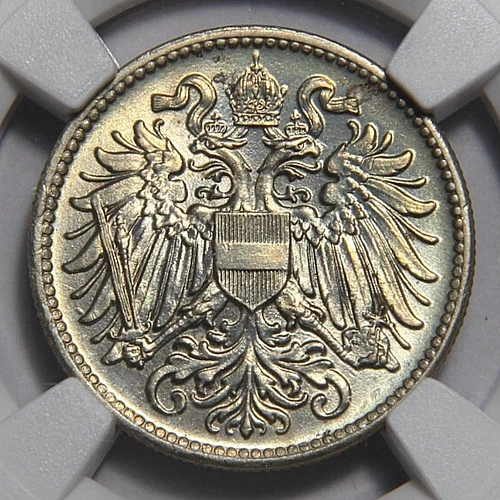 1916 Austria 10 Heller 10H NGC MS66 Super GEM POP 1/1 Only 1 Higher