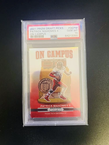 PSA 10 2021 Prizm Draft Picks Patrick Mahomes II On Campus