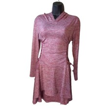 Asymmetrical Woman's Size Large Hooded Mini Dress