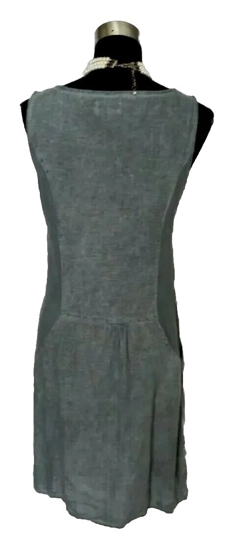 lina tomei linen dress tj maxx Lina Tomei Grey Linen dress Size L The Wardrobe